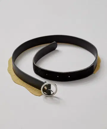 [ kotohayokozawa ] 가죽 벨트 블랙