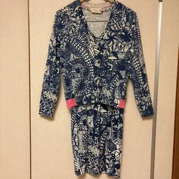 TORY BURBH 꽃무늬 프린트 V넥 가디건 원피스 세트