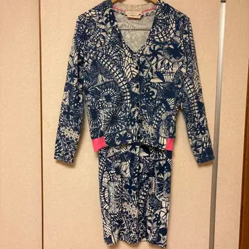 TORY BURBH 꽃무늬 프린트 V넥 가디건 원피스 세트