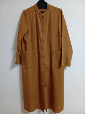 FOG LINEN WORK 노카라 자켓 브라운