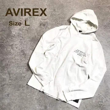 새상품급 AVIREX 아비렉스 L 후디 화이트 긴팔T셔츠