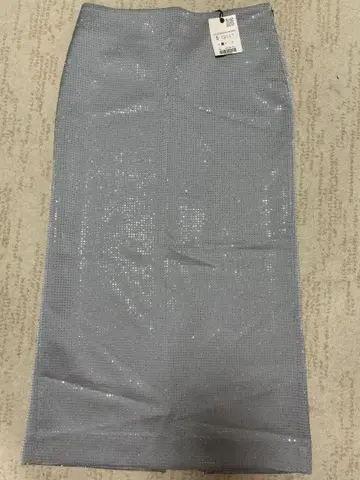 ZARA ZW COLLECTION 실버 펜슬 스커트