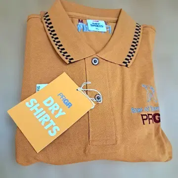 PRGR 피케 셔츠 오렌지 드라이 셔츠