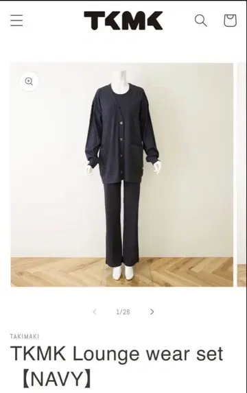 타키마키 타키자와 마키코 TKMK 라운지웨어 세트 네이비 사이즈 2