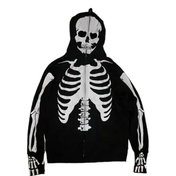 할로윈 Clash ahead 스켈레톤 후드티 skull y2k