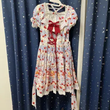 베이비더스타즈 샤인브라이트 키라키라 파르페 패턴 원피스