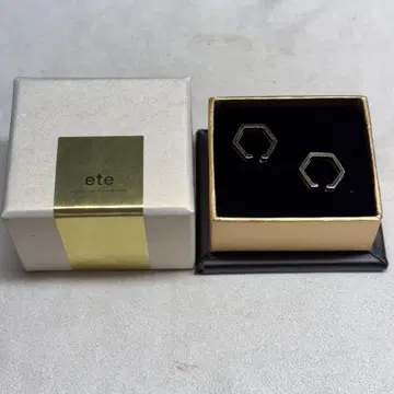 ete 육각형 이어커프 골드 2개 세트