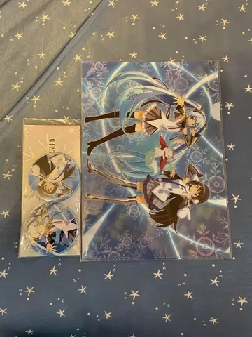 Snow Miku 2015 캔뱃지 & 클리어 파일 세트