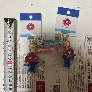 만박 미야쿠미야쿠 입체 키링 러버 스트랩 스카이블루 핑크