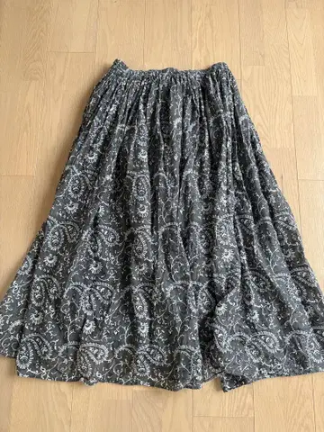 maison de soil 페이즐리 무늬 개더 스커트 메종드소일