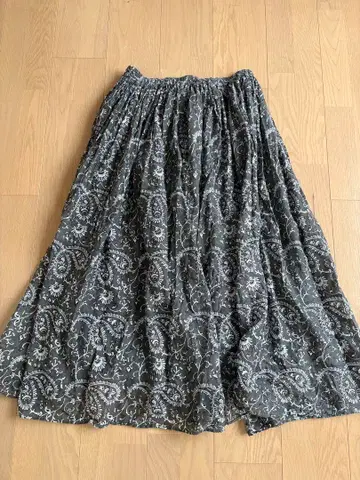 maison de soil 페이즐리 무늬 개더 스커트 메종드소일