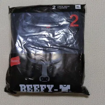 [ 새상품 미사용 ] Hanes BEEFY T셔츠 2장 세트 블랙 XL