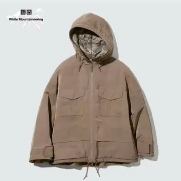 유니클로 x 화이트 마운티니어링 하이브리드 다운 오버사이즈 파카 L