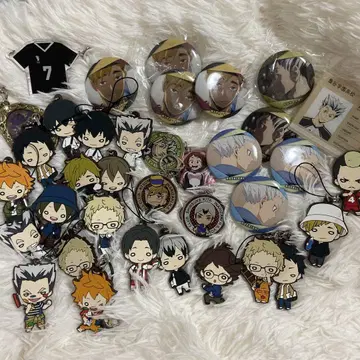 하이큐 묶음 판매 러버 마스코트 캔뱃지 미야 아츠무