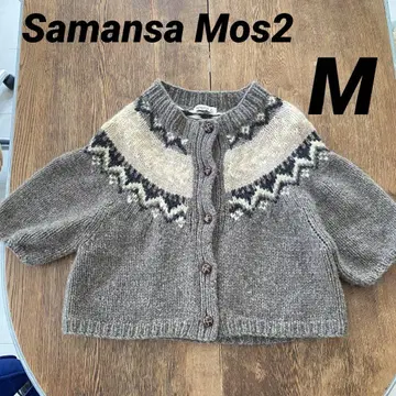SM2 카우친 스웨터 오부 소매 M 모 100% S amansa Mos2