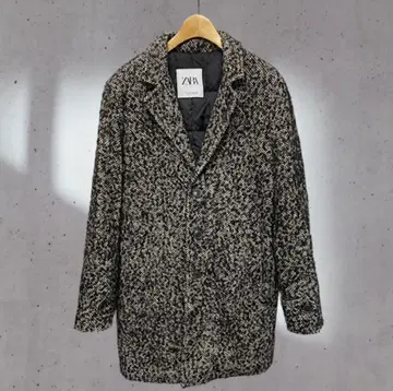 새상품급 ZARA 자라 믹스 트위드 체스터 코트 S 25 309