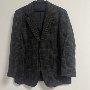 남성용 빈티지 자켓 체크 울