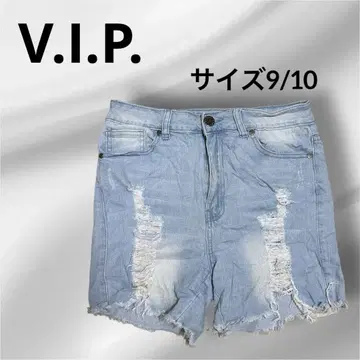 V.I.P. 데미지 가공 숏팬츠 9/10 쇼 팬츠 데님