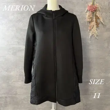 MERION 메리온 라이트 서모 코트 블랙 빅 사이즈 11 후드