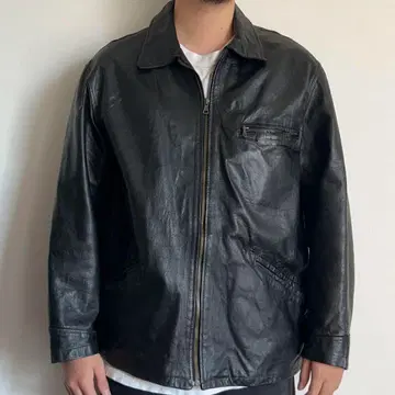 VERA PELLE 가죽 스포츠 자켓 52 이탈리아제 짧은 기장 극상품