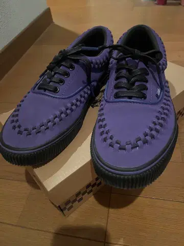 VANS ERA 퍼플 스니커즈 뜨개질 디자인