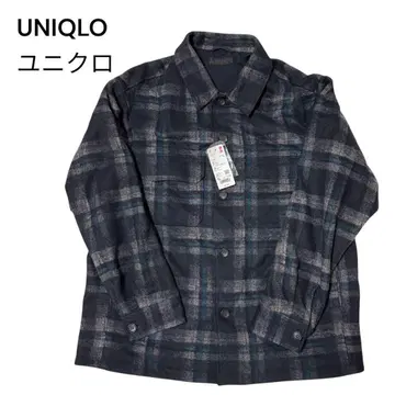 새상품 UNIQLO 유니클로 오버 셔츠 자켓 블루 XL 사이즈