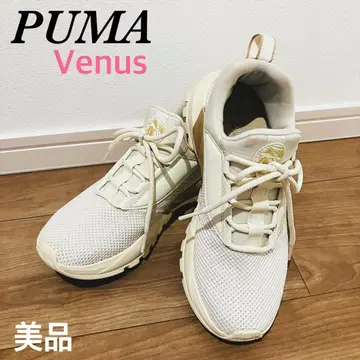 [ 새상품급 ] PUMA Venus 화이트/골드 스니커즈 23