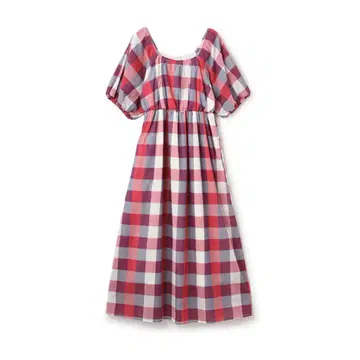 쁘띠마인 LINK 어깨 트임 원피스 빨간색