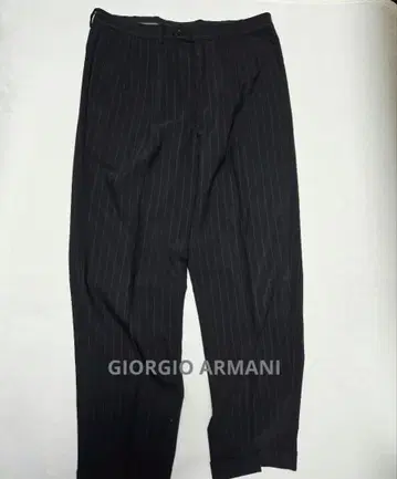 GIORGIO ARMANI 스트라이프 슬랙스 팬츠 블랙 그레이