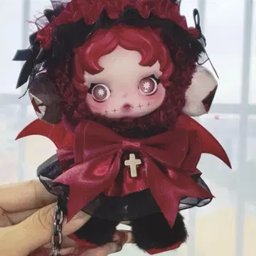 SKULLPANDA LABUBU 스컬팬더 옷 갈아입기 인형 옷 빨간색