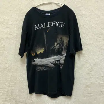 [ 초레어 ] MALEFICE 밴드 T 블랙 티셔츠 GILDAN