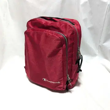 [Champion] 80년대 로고 자수 나일론 원단 백팩 레드 계열