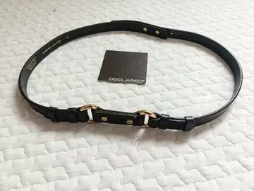 DSQUARED2 블랙 가죽 벨트 M