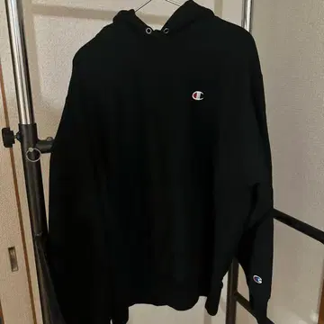 Champion 리버스 위브 후디 후드티 파랑 택 블랙