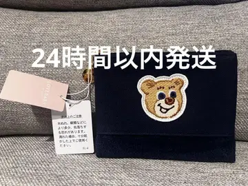 [ 미사용 새상품 ] 러브러리 페이러 올드 테디 와펜 파우치 네이비