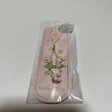 헬로키티 비즈 스트랩  아이코님 마크 오엽철쭉 산리오
