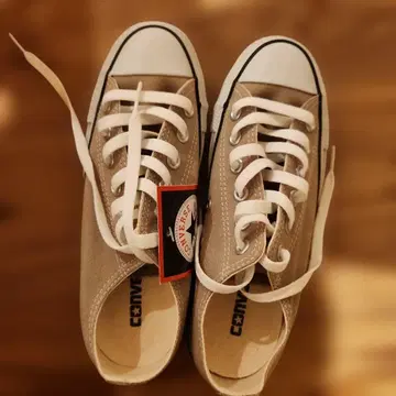 [ 새상품 ] CONVERSE 베이지 로우컷 스니커즈 23.5cm