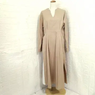 URBAN RESEARCH 사이드 쉬폰 플리츠 롱 원피스 F