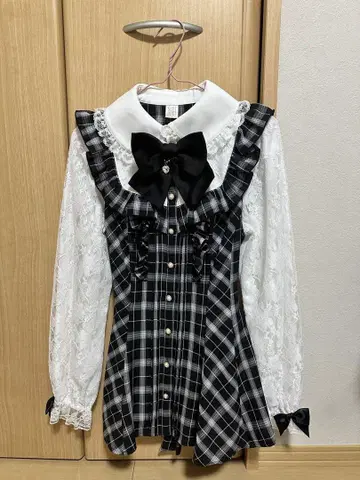 Secret Honey 체크 무늬 블라우스