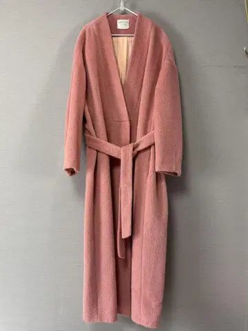 [ 새상품급 ] forte_forte 롱 코트 벨트 포함 핑크