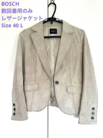 보쉬 BOSCH 가죽 자켓 돈피 싱글 베이지 40