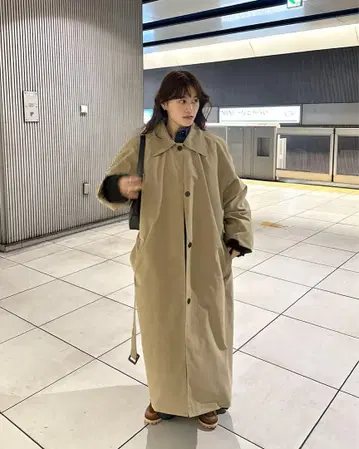 NUGU daisy 오버핏 트렌치코트 스탠칼라 미사용 새상품