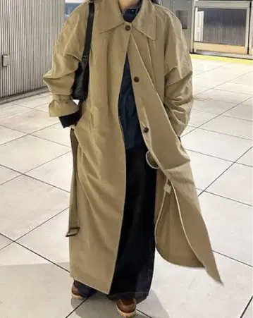 NUGU daisy 오버핏 트렌치코트 스탠칼라 미사용 새상품