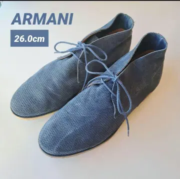 엠포리오 아르마니 스웨이드 가죽 하이컷 스니커즈 드레스 슈즈 26cm