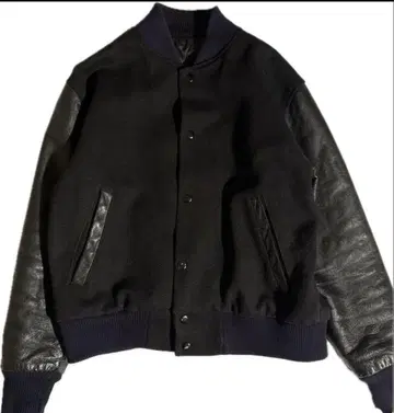 50s 60s 바시티 자켓 블랙 VINTAGE 빈티지 무지 블랭크