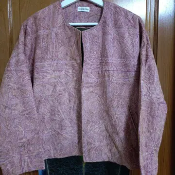 pokipcee 노카라 자켓 퍼플 자수 민족 의상