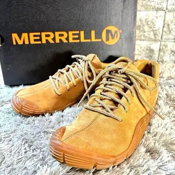 새상품급 머렐 MOVE GLOVE 스웨이드 스니커즈 카멜 박스 포함