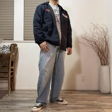 새상품급 워크 자켓 M 신타스 네이비 구드 레귤러 아메카지