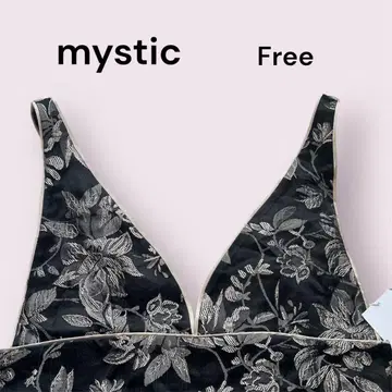미스틱 꽃무늬 자카드 뷔스티에 사이즈 Free 블랙 미사용 새상품