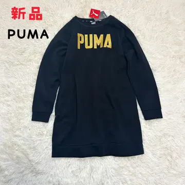 새상품 PUMA 프론트 빅 로고 맨투맨 원피스 튜닉 긴팔